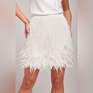 NADINE MERABI SARA WHITE SKIRT